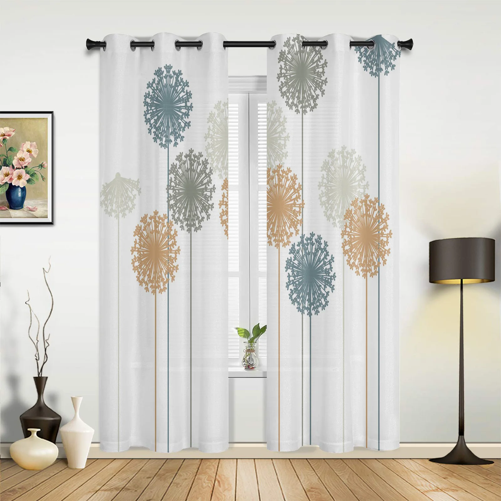 

Plant Dandelion Flowers Art Curtains for Bedroom Living Room Drapes Kitchen Children's Room Window Curtain Modern Home Decor