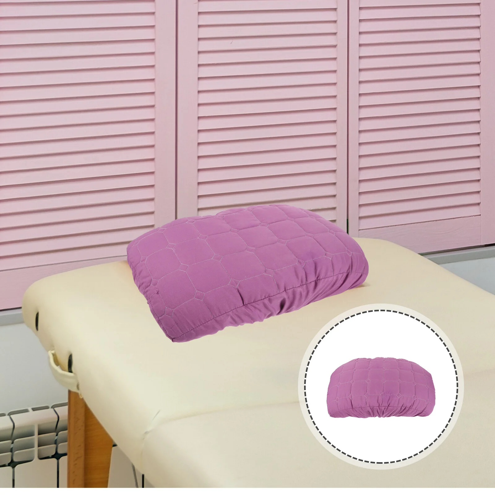 

Decorative Solid Color Washable Pillowcasesss Spa Pillowcases Bed Piece Cushion Bedding Covers Purple Cotton
