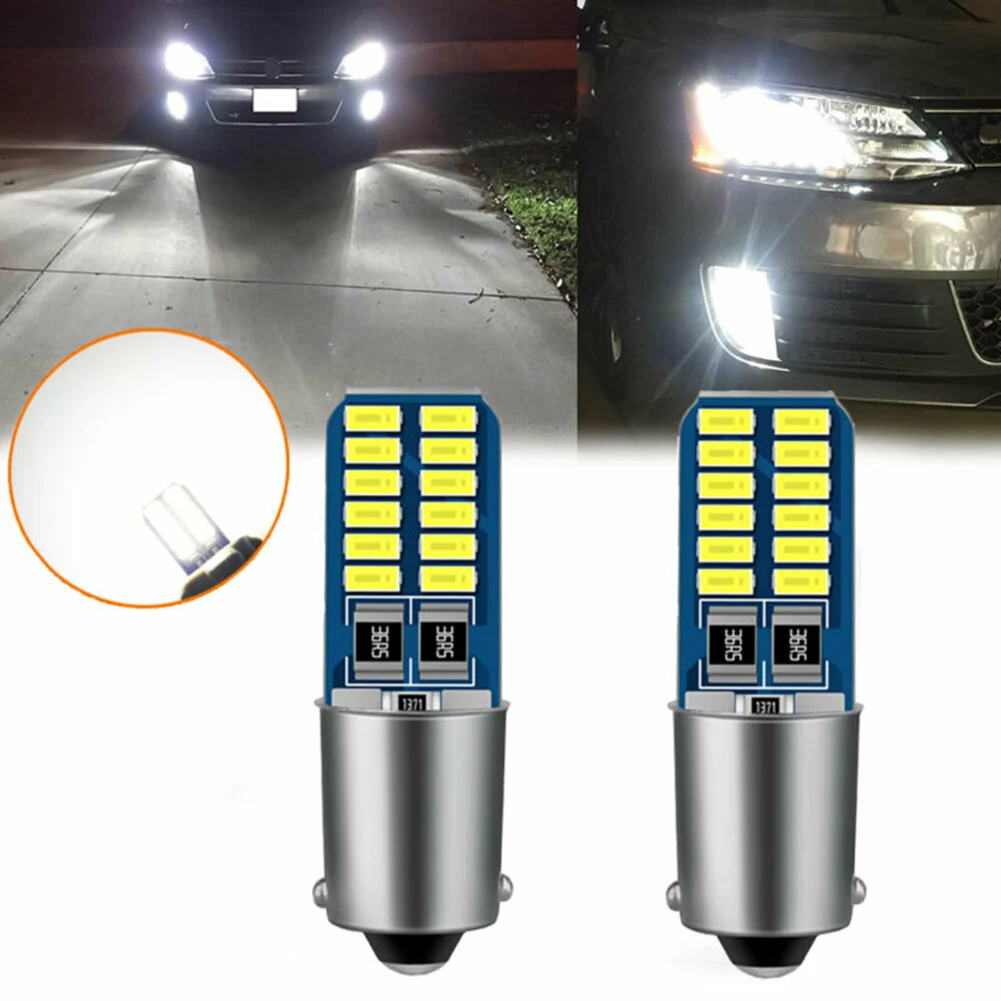

2 PCS Car LED Light BA9S Super Bright Reversing Light Parking Lights Trunk Lamp White 12V 24smd 4014 Chip Auto Accessories