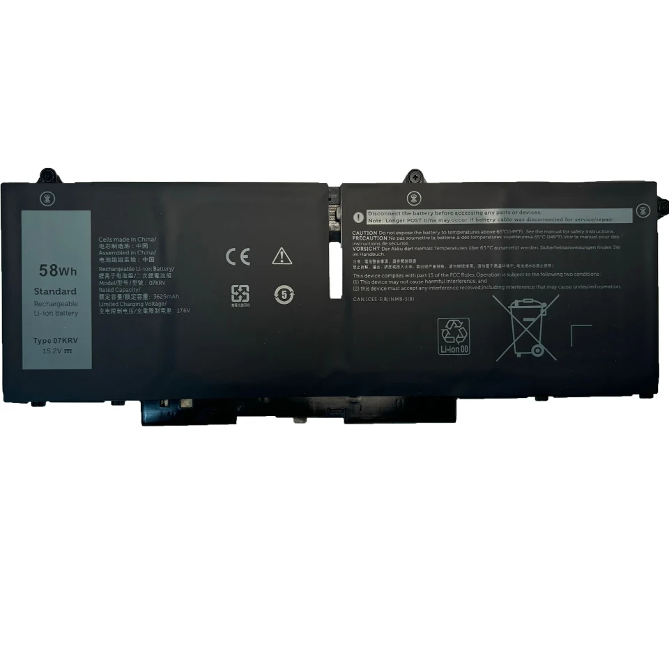 Батарея 07KRV 15 2 V 3625mAh 58Wh для Dell H4PVC Latitude 7530 112CM 8C8J1 9K5Y9