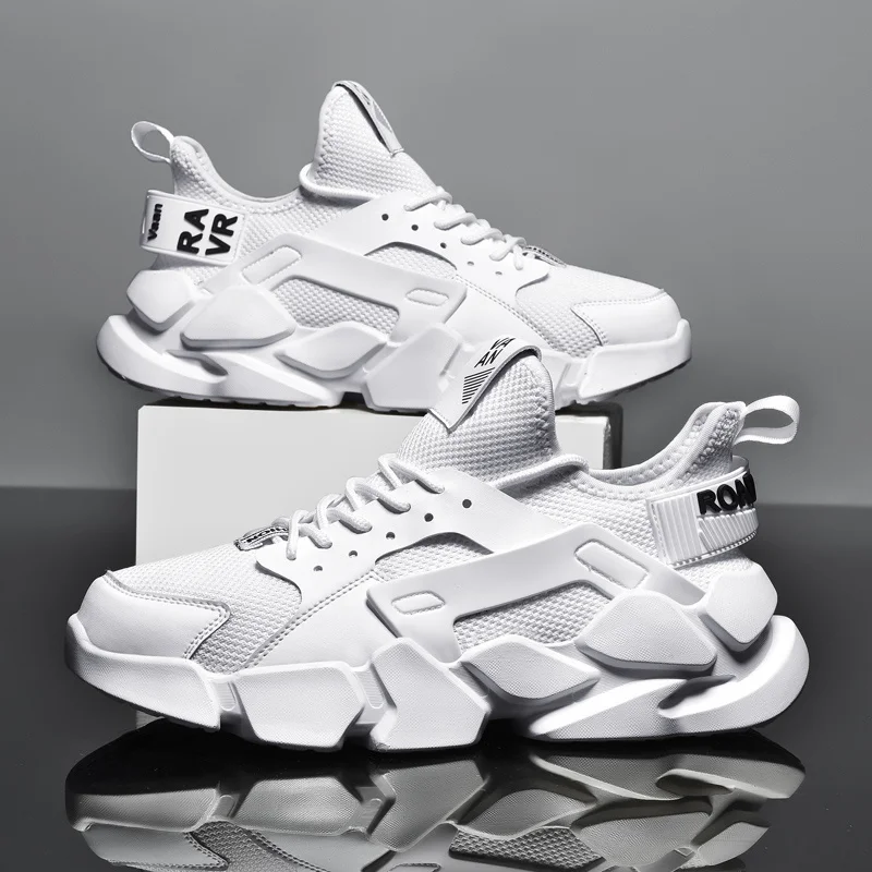 2022 Spring Platform Men's Sneakers Breathable Heighten Fashion Men Casual Shoes Big Size White Tennis Running Zapatillas Hombre