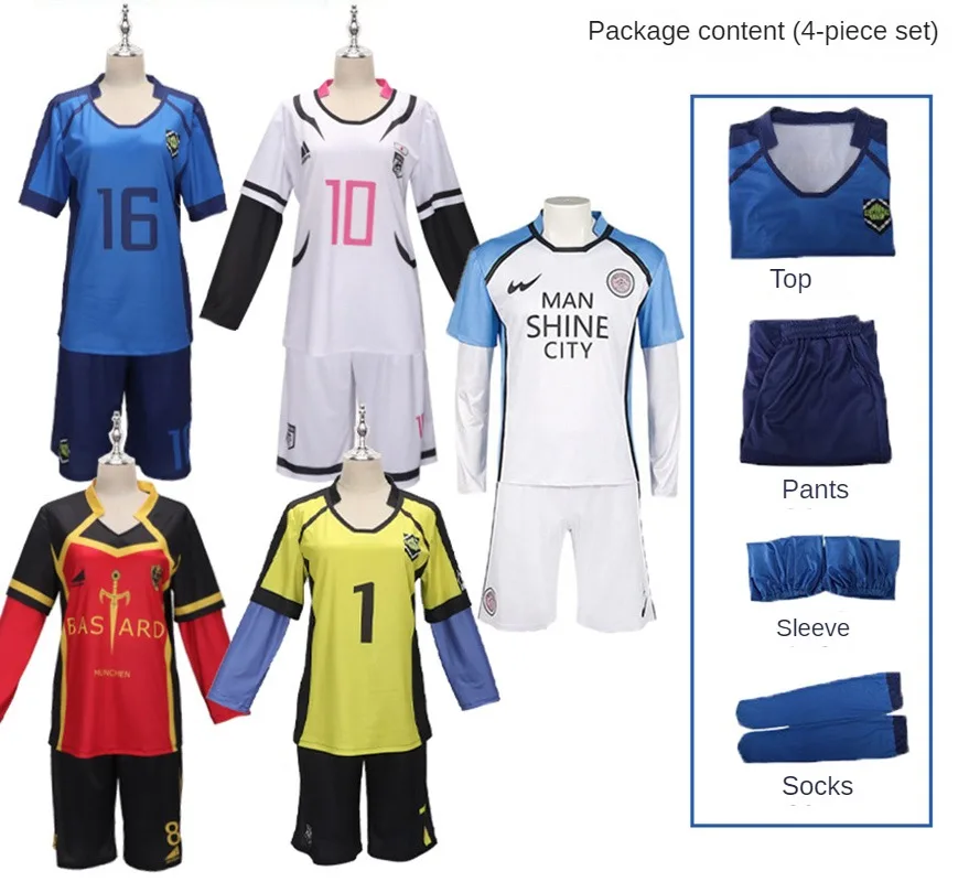 

Anime Blue Lock Cosplay Costumes Red Yellow Black And White Uniform Role Play Football Men's And Women's