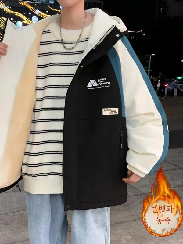 Осенне-зимняя новая куртка на флисовой подкладке верхняя одежда для мальчиков