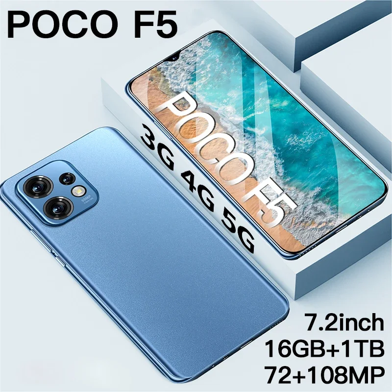 

New original Poco F5 smartphone unlocked smartphone phone android 6800mAh cell phone 7.2inch cellphones 5g original phone mobile