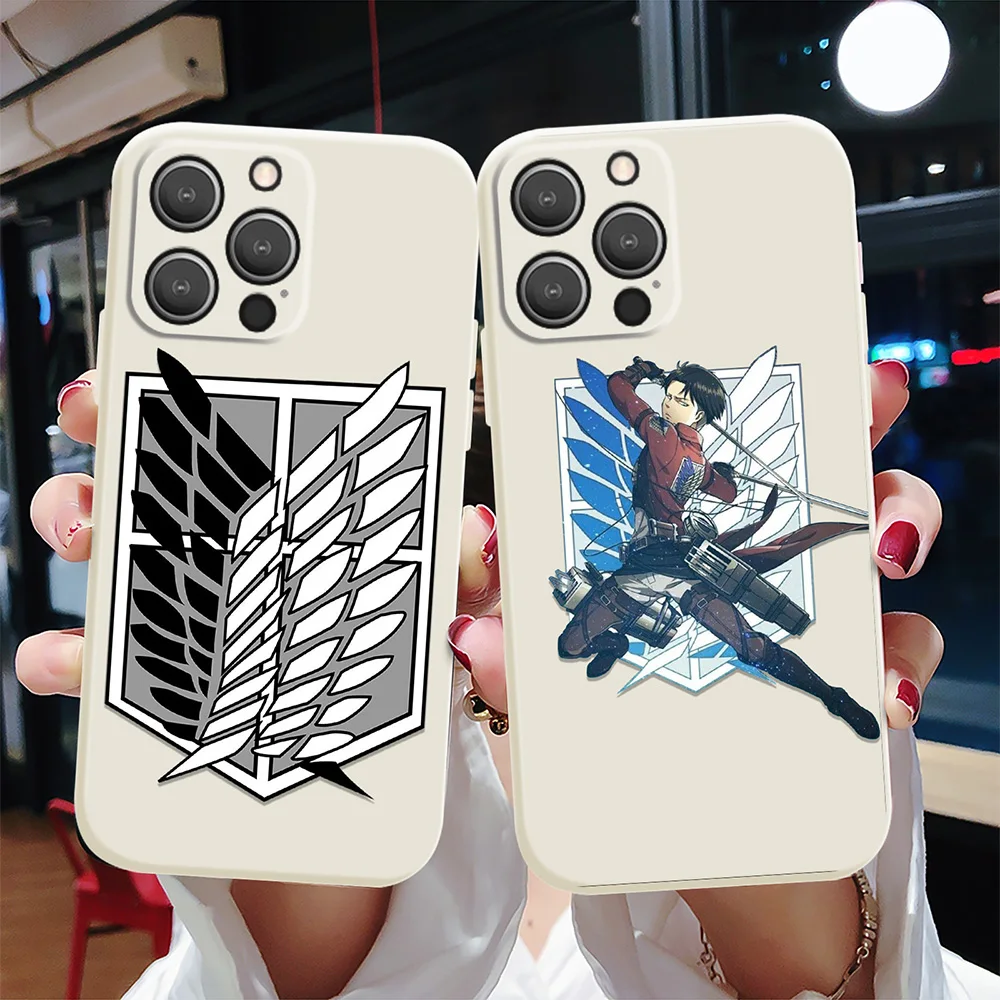 

Attack On Titan Case For IPhone 13 12 Mini 11 Pro Max XS X XR 7 8 Plus SE 2020 2022 Soft TPU Protection Fundas Cartoon Shell