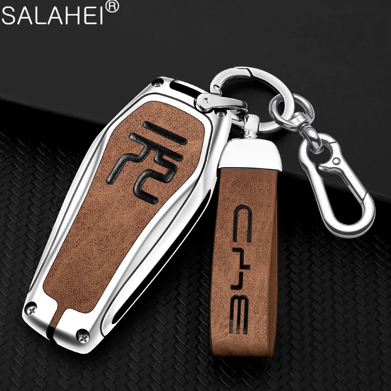 

Zinc Alloy Car Smart Remote Key Fob Case Full Cover Protector Shell Bag For BYD Yuan Plus Pro Auto Keyless Keychain Accessories