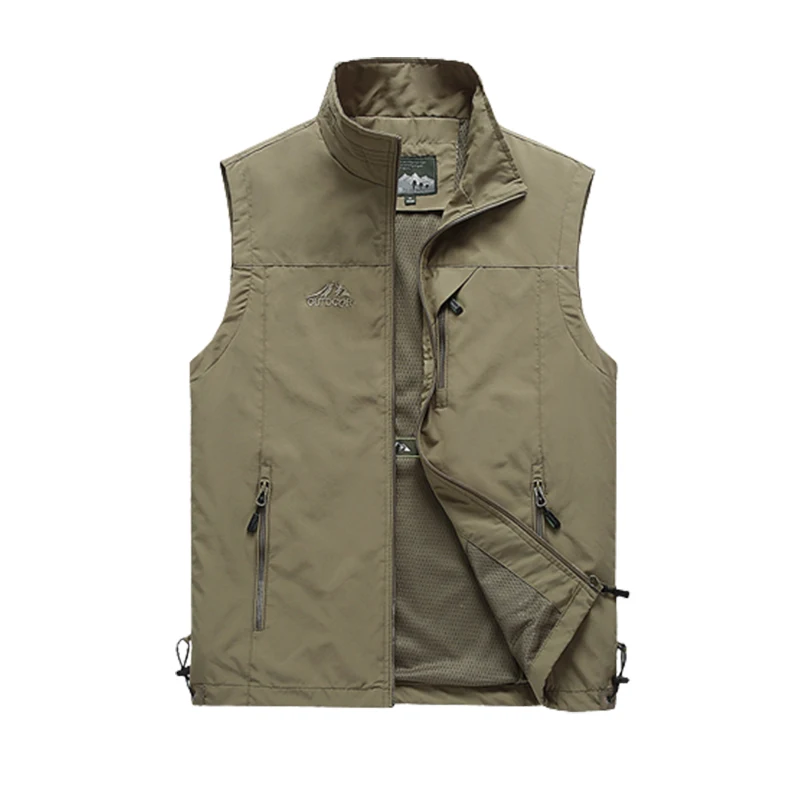 

Outdoor Leisure Solid Color Sleeveless Versatile Tank Top Travel Photography Work Fishing Mountaineering Sports Vest Coat Men