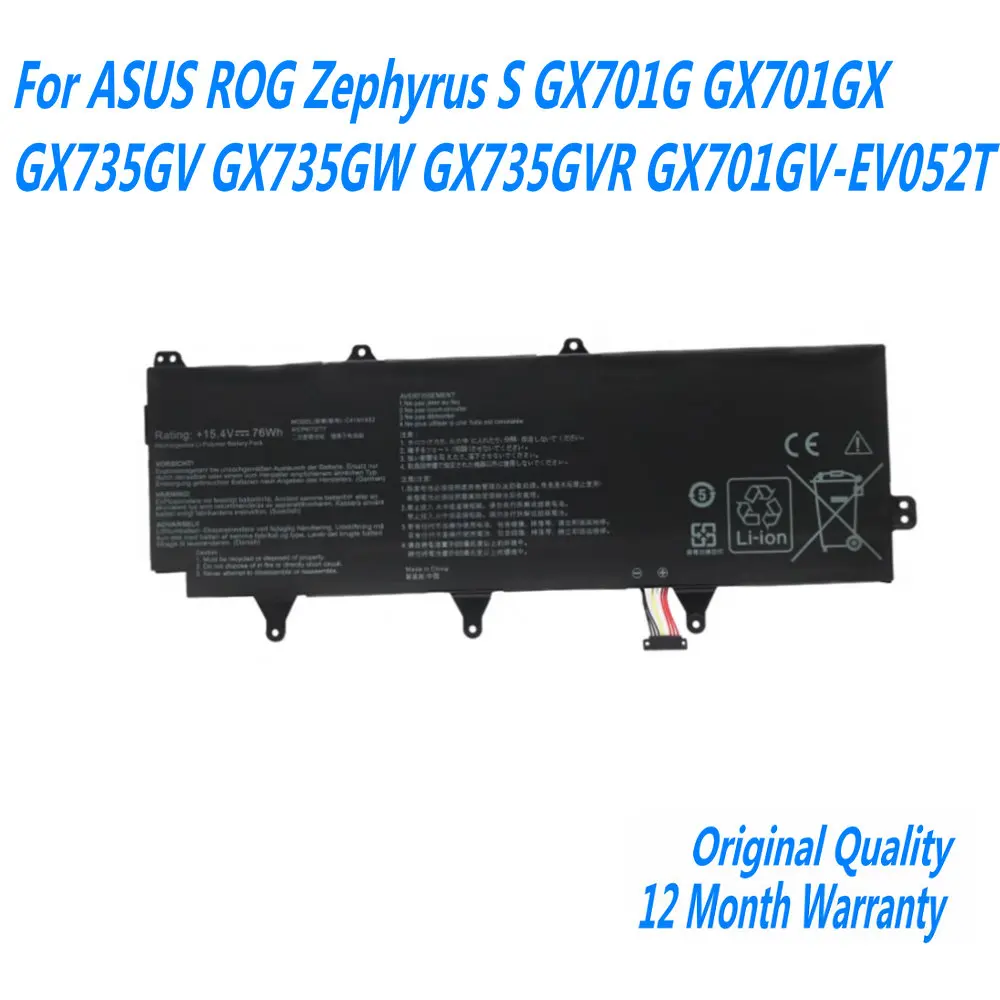 Новый аккумулятор для ноутбука C41N1802 ASUS ROG Zephyrus S GX701G GX701GX GX735GV GX735GW GX735GVR GX701GV-EV052T 0B200-