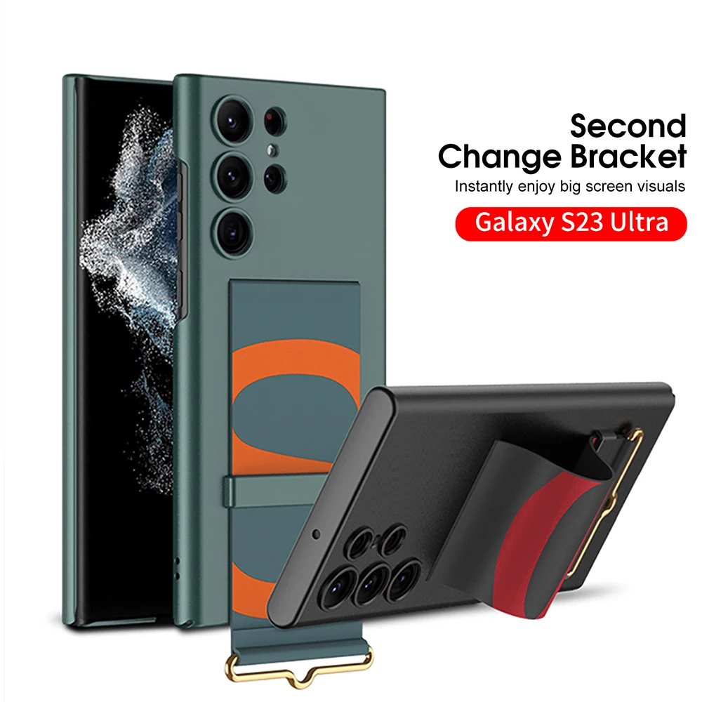 

luxury For Samsung S23 Ultra Case Wristband Shockproof Back Cover for Galaxy S23 Plus Case Ultra Thin Case for S23 Fundas