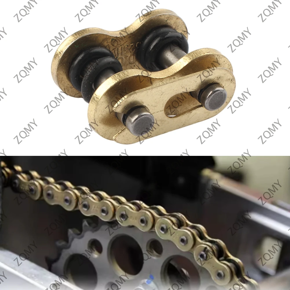 

Мотоцикл 525HV Master Chain Connector Link Уплотнительные кольца золото для Honda 1 шт.