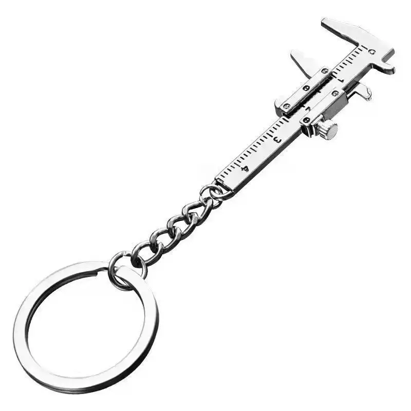 

Portable 0-4cm Mini Vernier Calipers Keychain Measuring Gauging Tools Key Ring Style Simulation Model Ruler Vernier Caliper 2022