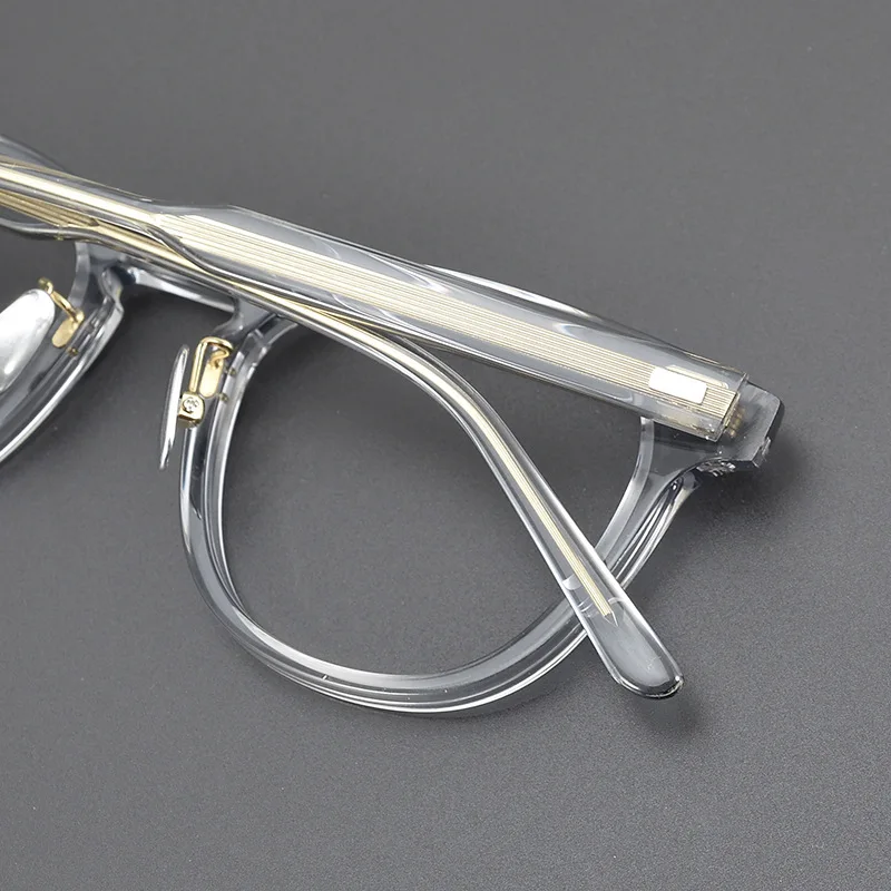 2024 Роскошные брендовые винтажные корейские круглые оптические очки в прозрачной