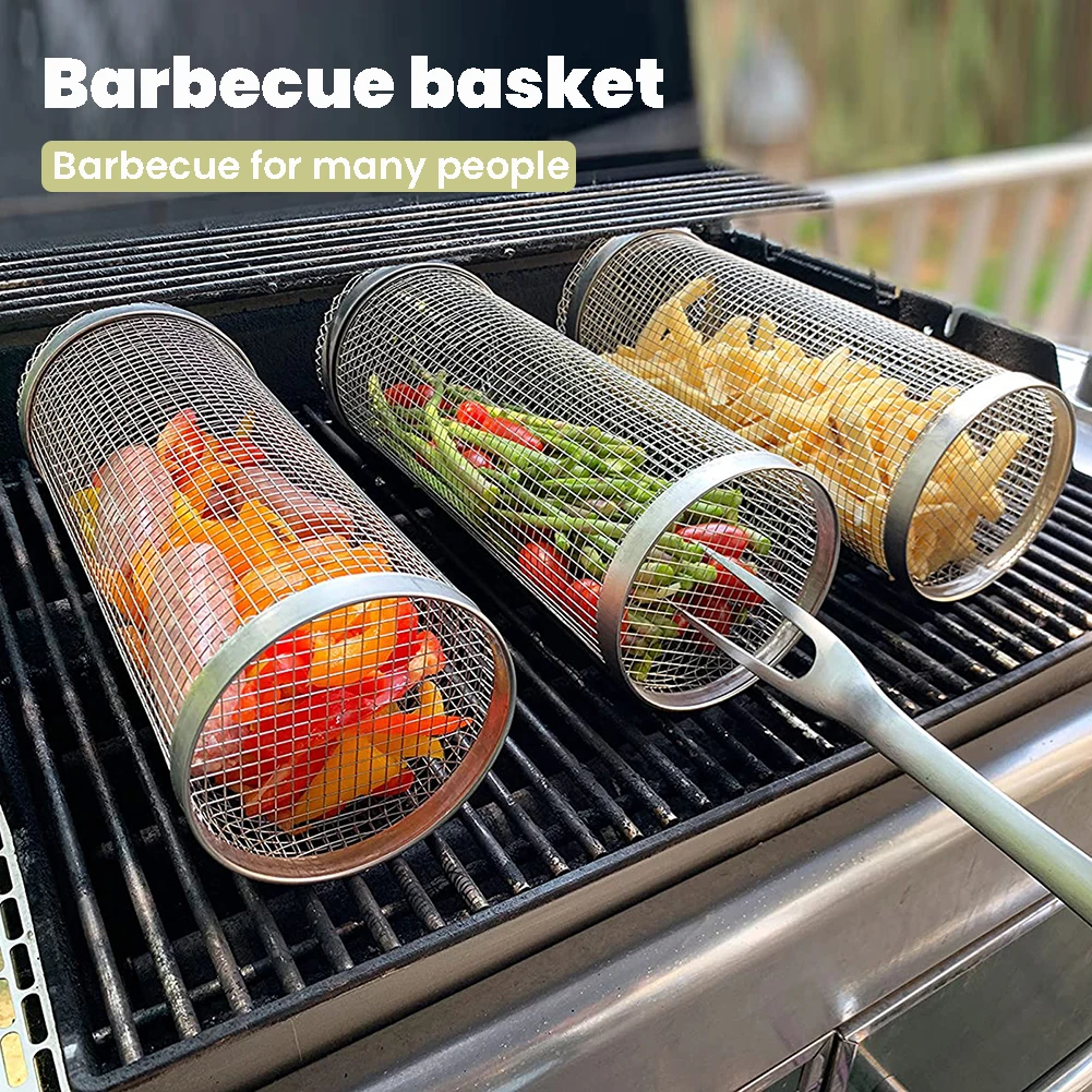 

решетка доя барбекю Round Grilling Cage Reusable Barbecue Net For Picnic Hiking Bbq Grill Net 바베큐그릴 Barbecue Grill Churrasqueira