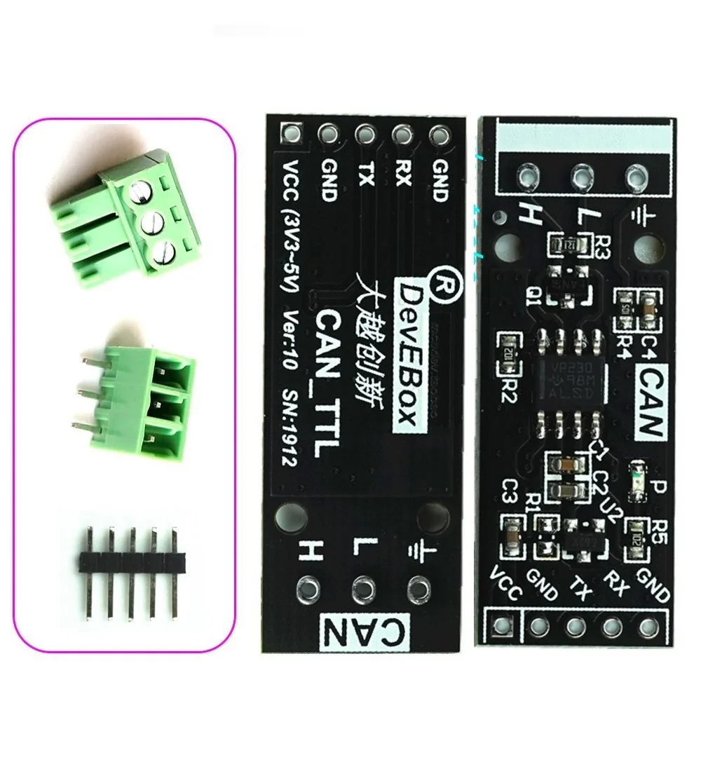 

CAN Level to TTL Level Serial Communication Module CAN Driver Module 3.3V-5V NEW