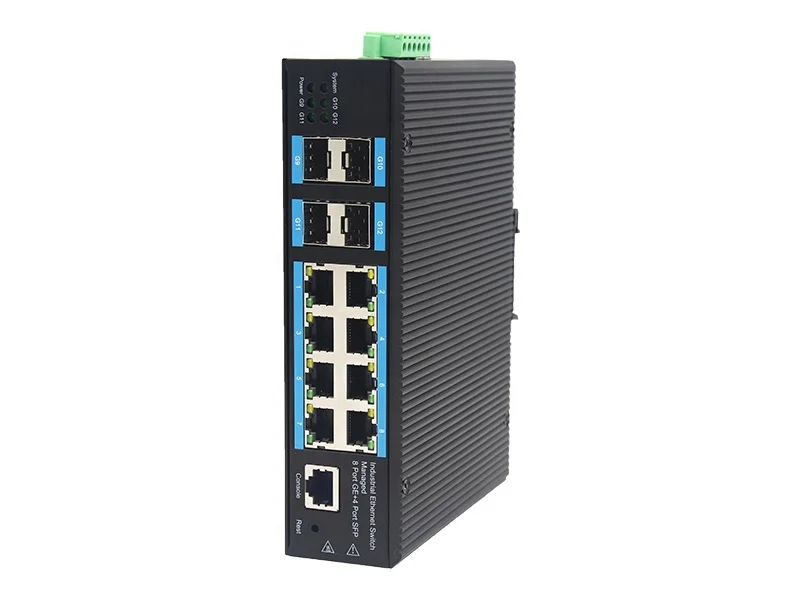 Yuhang high cost-effective managed POE switch with 8 Port RJ45 POE and 4 Port SFP