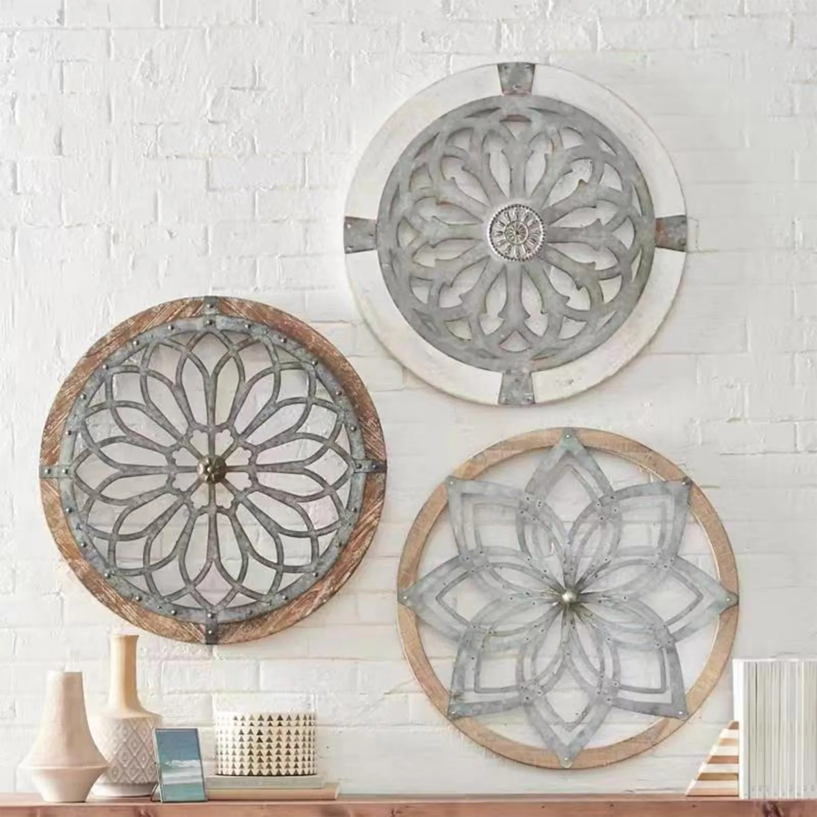 

3pcs Wall Hanging Decor Ultra-thick Farmhouse Office Bedroom Decoration Creative DIY Hanging Pendant for Home Decoration FU