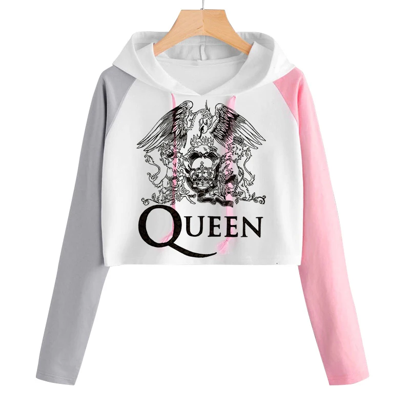 Freddie Mercury Funny Cartoon Hoodie Tops Women Harajuku Fashion Hoodies Streetwear Queen Band Print Graphic Sweatshirts Female