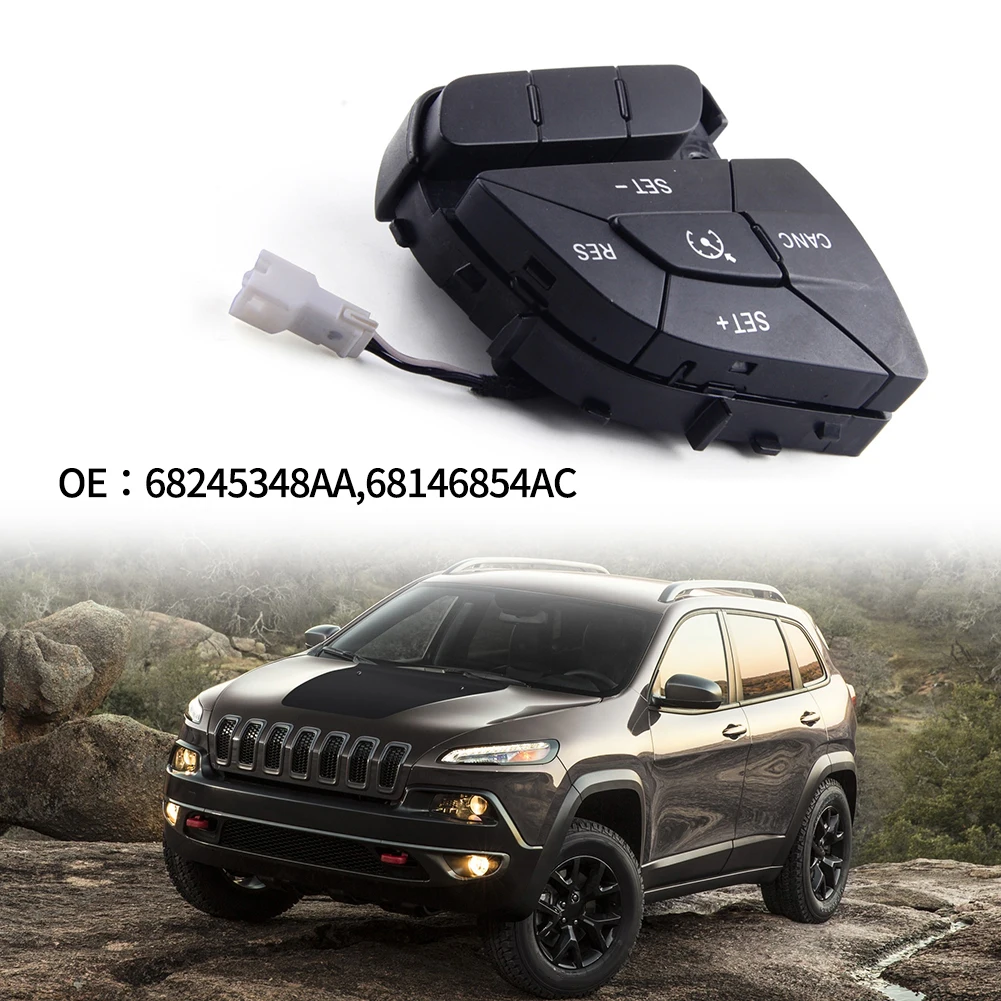 

1* Steering Wheel Switch Steering Wheel Buttons With Bluetooth Function Right Side For Dodge For Jeep14-18 68245351AC