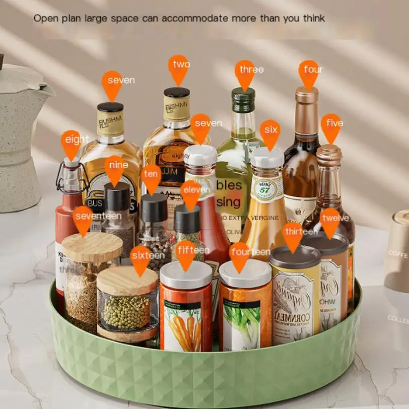Вращающаяся Полка Для Специй Многофункциональная Кухонная Подставка Хранения