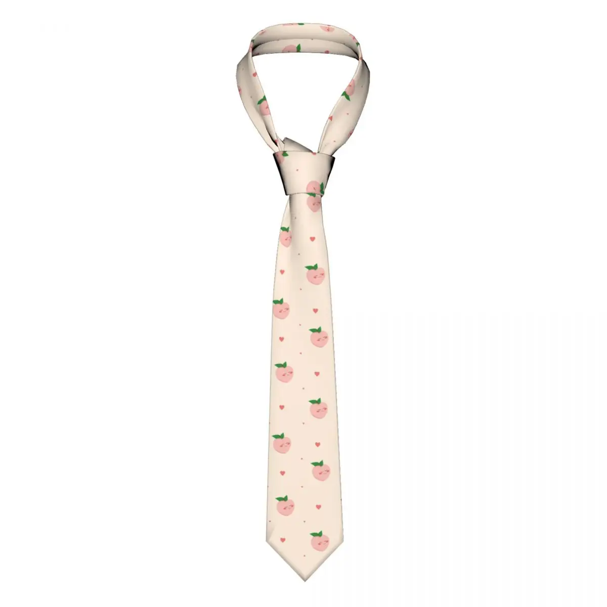 

Peach Fruit Pnk Neckties Men Casual Polyester 8 cm Wide Neck Ties for Mens Shirt Accessories Gravatas Business