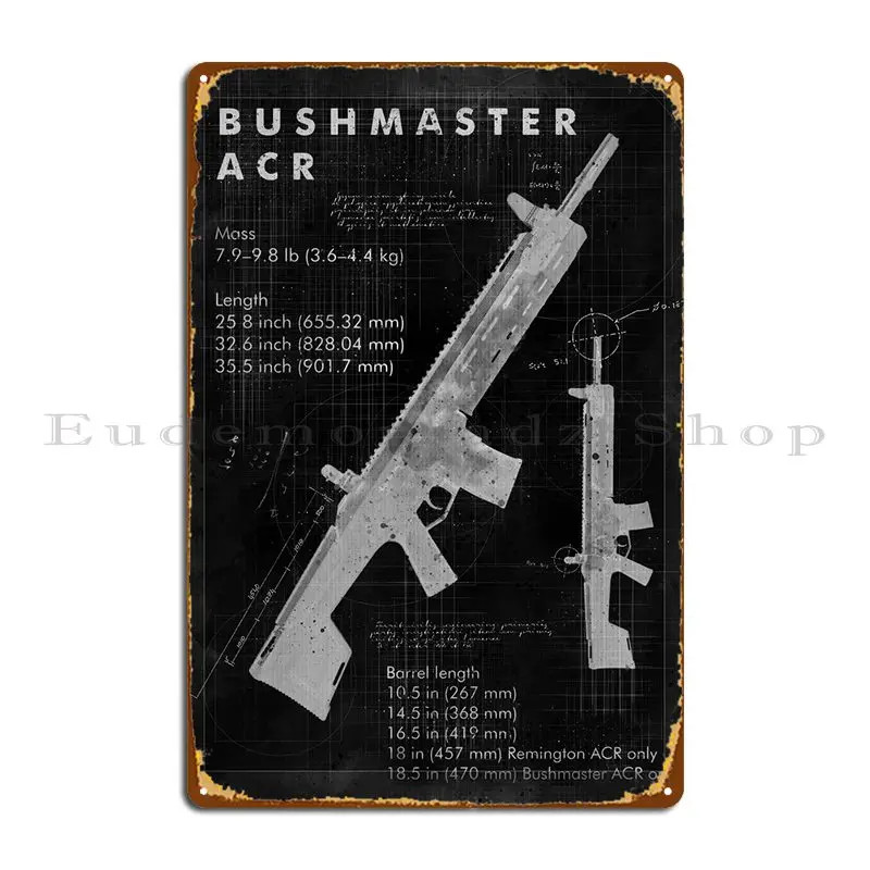 Металлическая винтовка Bush Master Acr знак клуба гаража персонализированный клубный