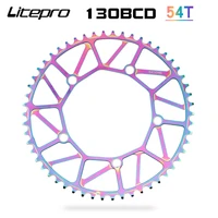 litepro ultralight bicycle electroplating color chainring bcd 130mm 46485052545658t al7075 bmx folding bike chain ring
