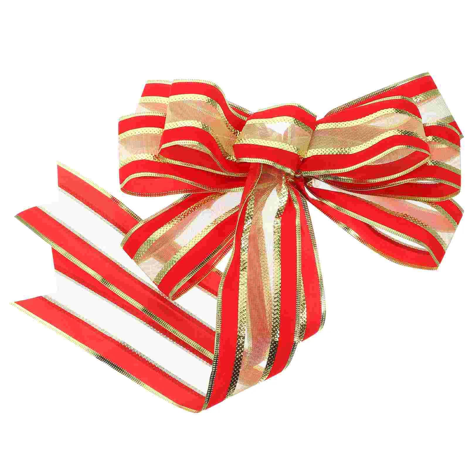 

Christmas Wreath Bow Festival Bowknot Decoration Tree Topper Bow for Front Door Gift Box