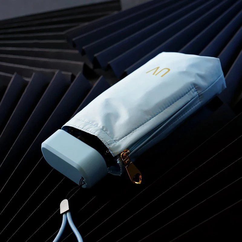 

Зонт женский складной UPF50 +, компактный дорожный зонт от солнца, с защитой от ультрафиолета, цветной, с шестью карманами, для лета