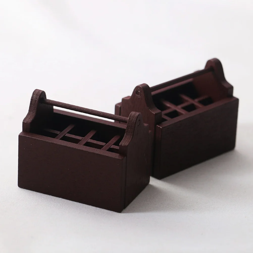 2 шт. мини-ящик для инструментов ящик дома аксессуары орнамент декор деревянное