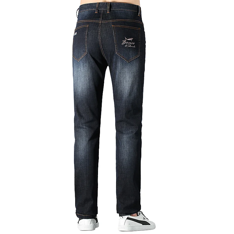 2023 New Summer Men's Jeans Stretching Cotton Bruce&Shark Loose Straight Casual  Fashion Denim Jeans Cowboys Jeans Big size 42