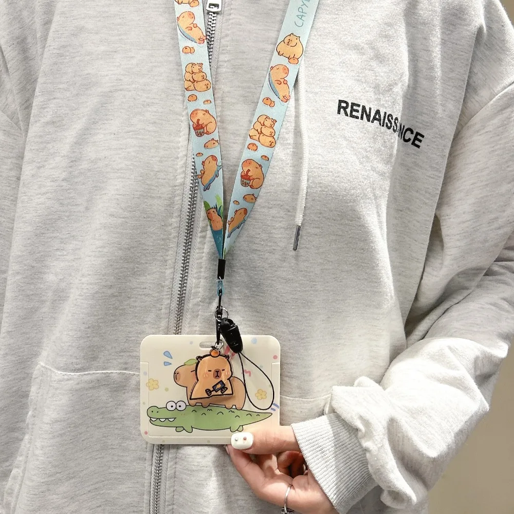 Держатель для карт с изображением капибары пластиковый держатель фотокарт