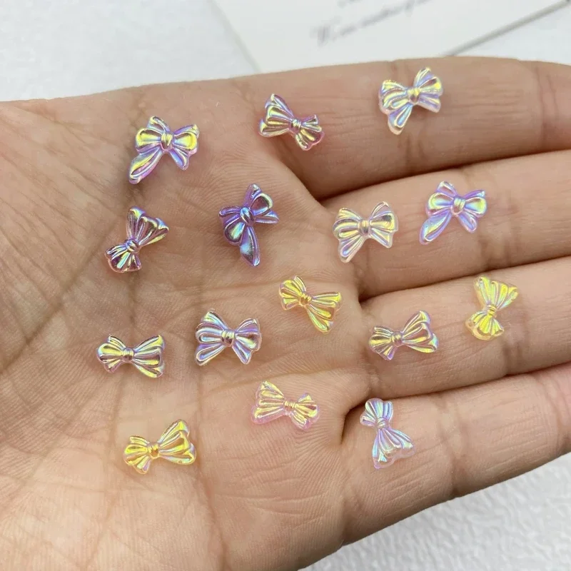 100 шт. мини галстук-бабочка дизайн ногтей плоская задняя полимерная Статуэтка