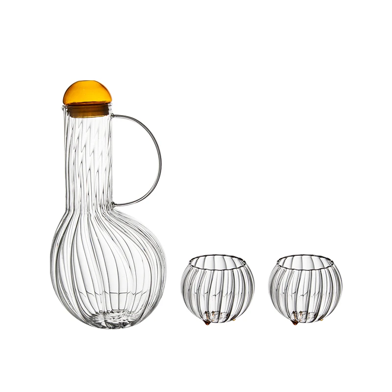 

Modern Transparent Handmade Glass Teapot Teacup Set Decoration Model Room Sales Office Living Room Coffee Table Decoration
