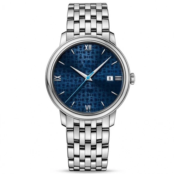 

mens watch simple mechanical automatic Black Leather