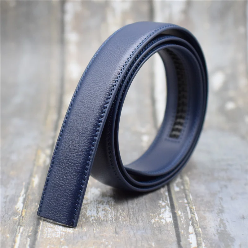 Cow Leather Belt for Men Black/coff/blue/brown Designer Belt 3.5CM Trouser Belt No Buckle Men Belt Suit for Automatic Buckle