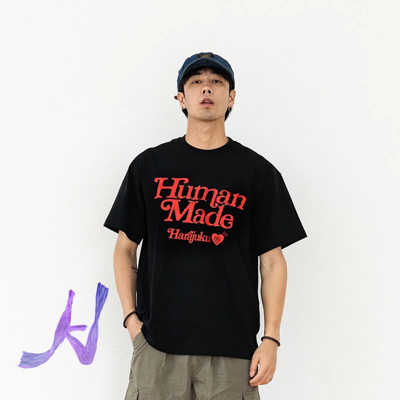

HUMAN MADE X GIRLS DON'T CRY T-shirts Oversize Men's Women's Opening Limited Joint Love Top Tees Human Made Couple Tshirt