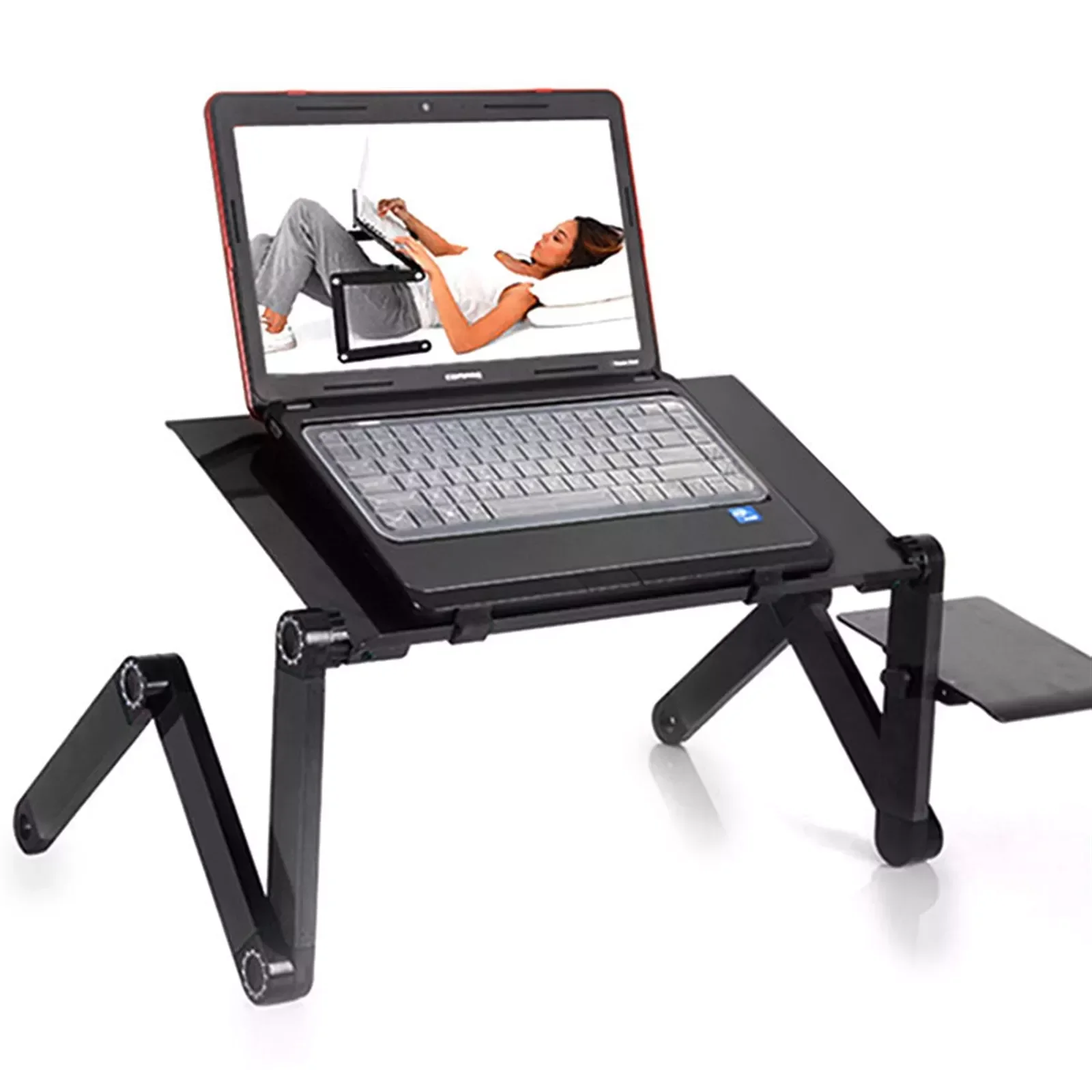 

Adjustable Laptop Desk Aluminum Alloy Ergonomic Computer Desk PortablePC Notebook Table Desk Stand With Mouse Pad Home Office