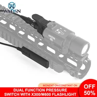 wadsn surefir plug x300v m600 tactical flashlight remote dual pressure switch m300 ar15 rifle hunting airsoft weapon light