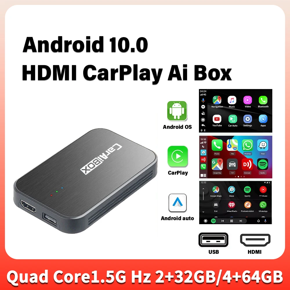 

Carplay AI Box беспроводной адаптер для Carplay Android Auto для Toyota Volvo VW Audi Skoda Benz Ford для Opel Honda Suzuki Peugeot Kia и т. д.