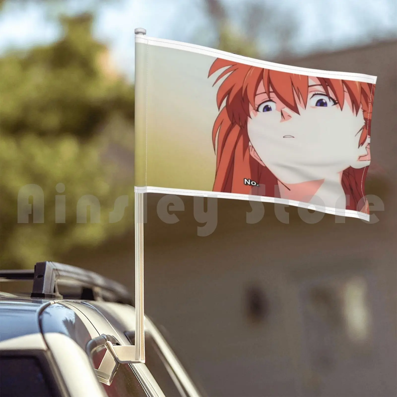 Asuka флаг без мема Автомобильный печать на заказ мемы аниме аниматоры Reddit пушистая