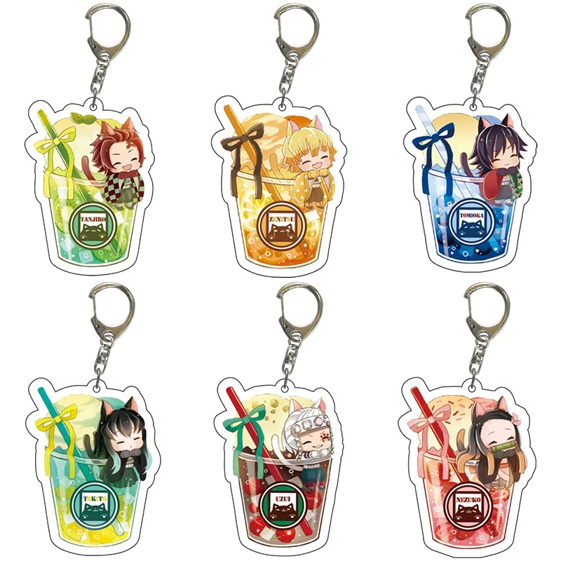

Demon Slayer Anime Kimetsu No Yaiba Keychain Cosplay Kamado Tanjirou Nezuko Tomioka Giyuu Acrylic Pendants Key Chain Bag Jewelry