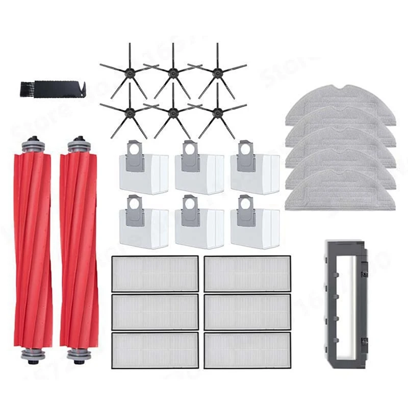 

2 Set Main Side Brush Filter And Mop Cloth For Roborock S7 Maxv S7 Maxv Plus S7 Maxv Ultra G10S Pro Vacuum Cleaner