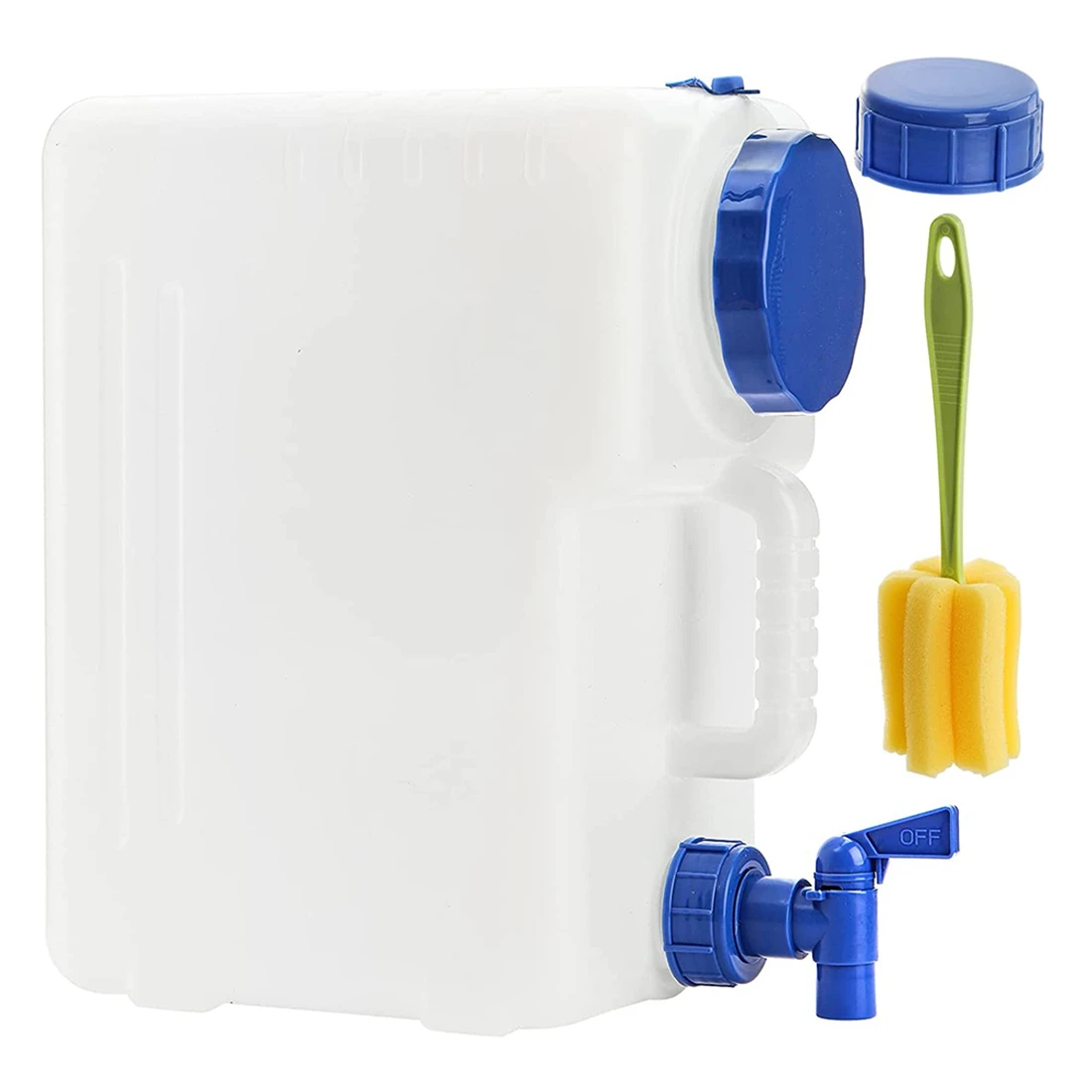 

15L Portable Water Container with Spigot Drinking Water Storage Jug for Camping Slim Water Dispenser Carrier