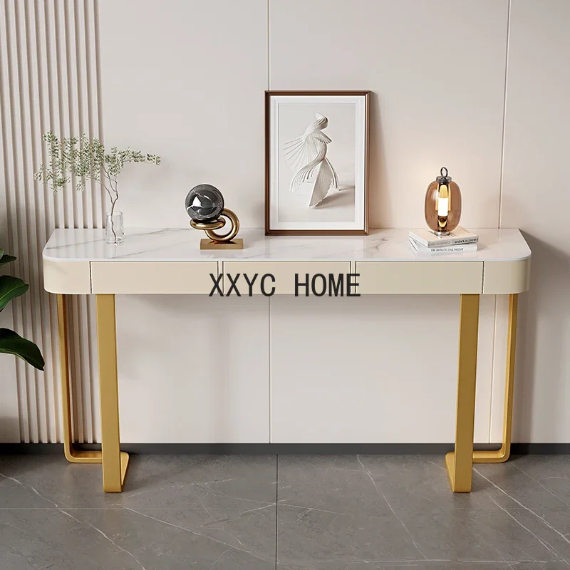 Роскошный Глянцевый консольный стол для прихожей гостиной шиферный боковой