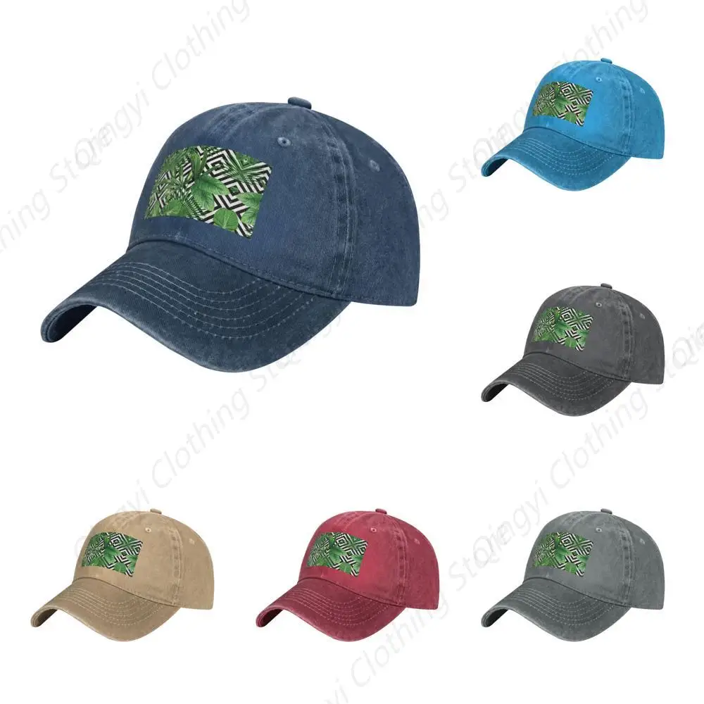 Зеленые листья тропических растений с принтом унисекс классические