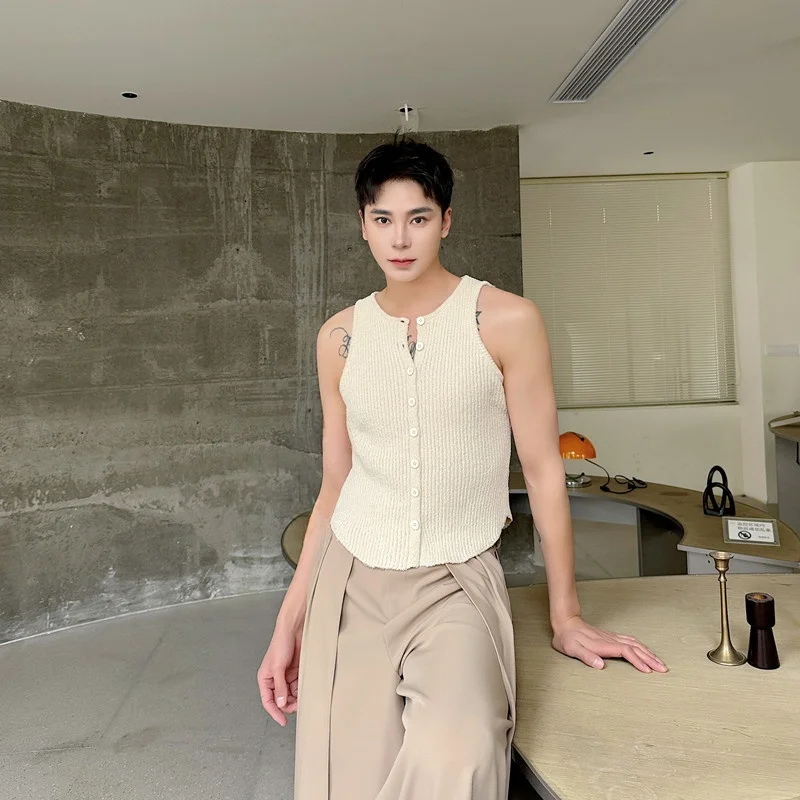 Новый летний вязаный эластичный жилет без рукавов Personali универсальный