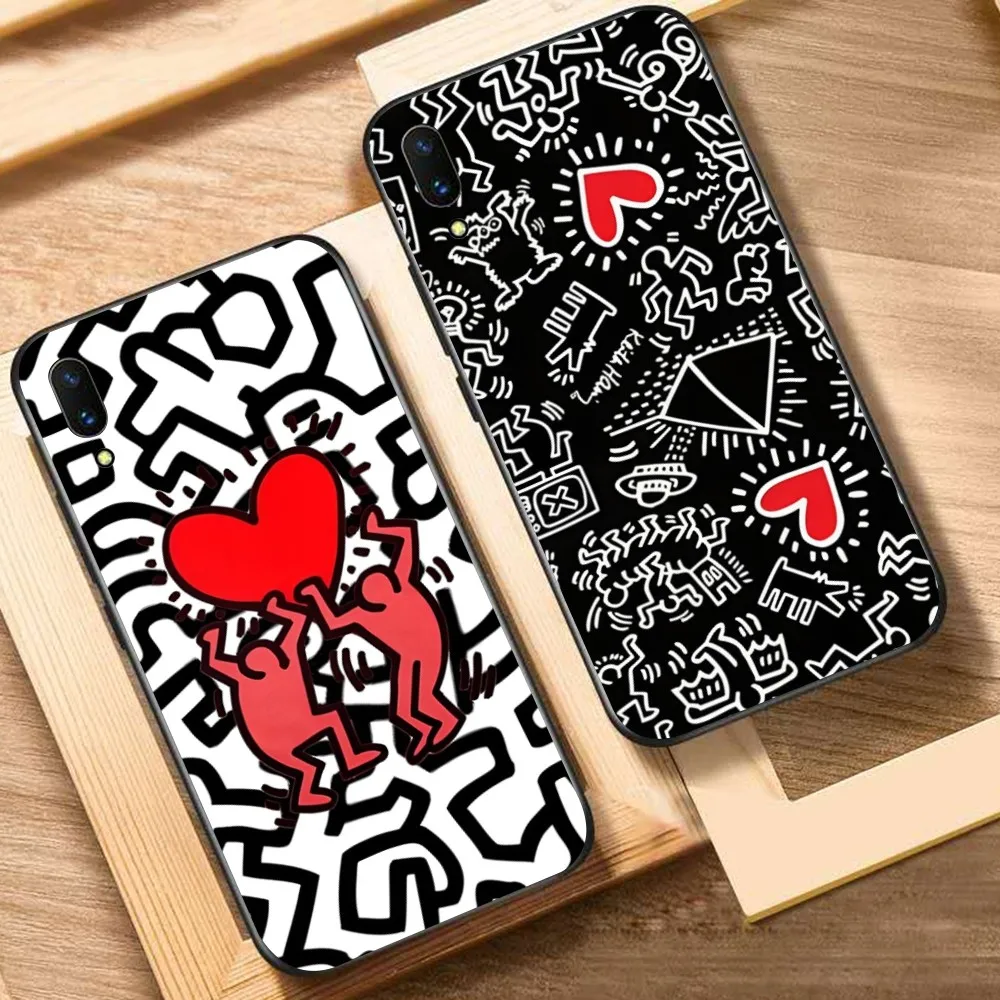 

Keith-Haring-Works-Colorful-Print Phone Case For Huawei Y9 6 7 5 Prime Enjoy 7s 7 8 plus 7a 9e 9plus 8E Lite Psmart Shell