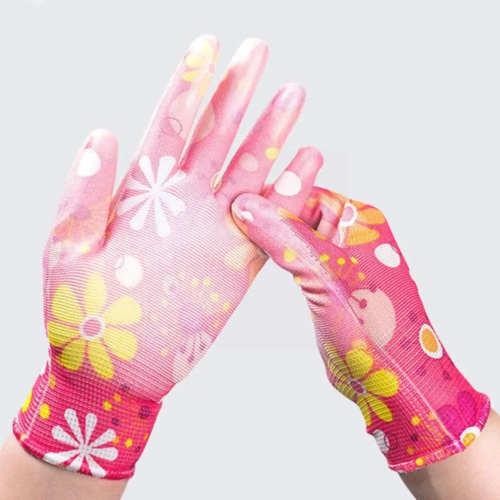 

1 Pair Pvc Garden Gloves Labor Cleaning Cleaning Floral Gloves Non-slip Tools Household Gloves Women Working Yar K4m6