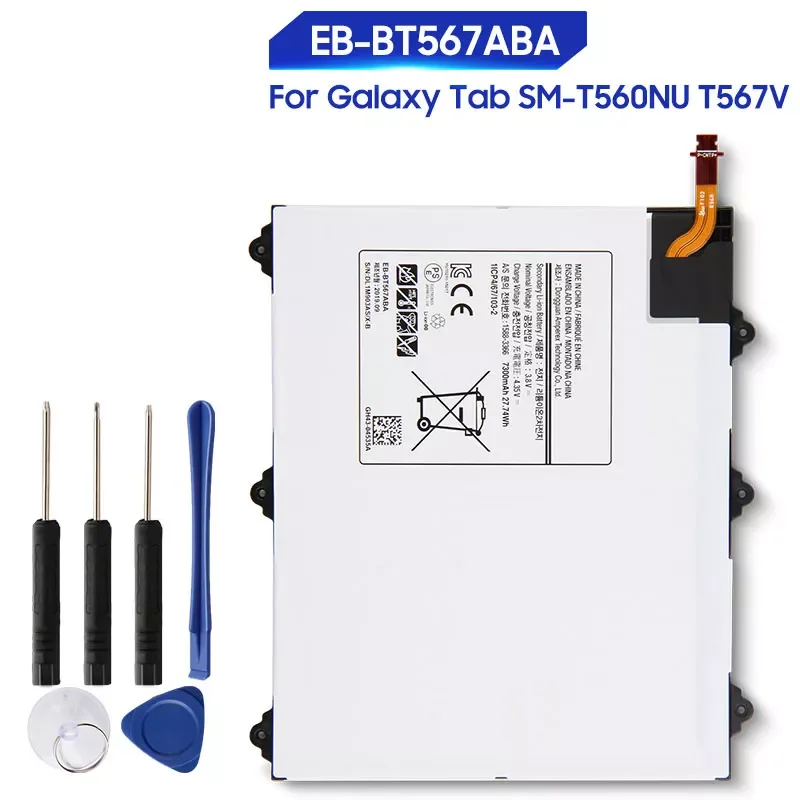 

Replacement Battery For Samsung Galaxy Tab SM-T560NU T567V 9.6" Rechargeable Tablet Battery EB-BT567ABA EB-BT567ABE 7300mAh