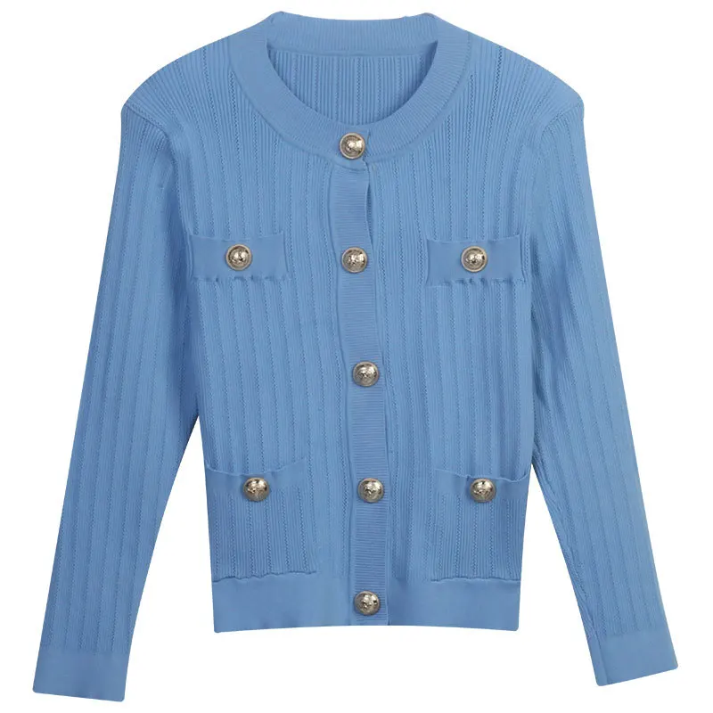 

Женский Повседневный Кардиган на пуговицах, белый, черный или синий Повседневный Кардиган с круглым вырезом и длинным рукавом, Осень-зима ...